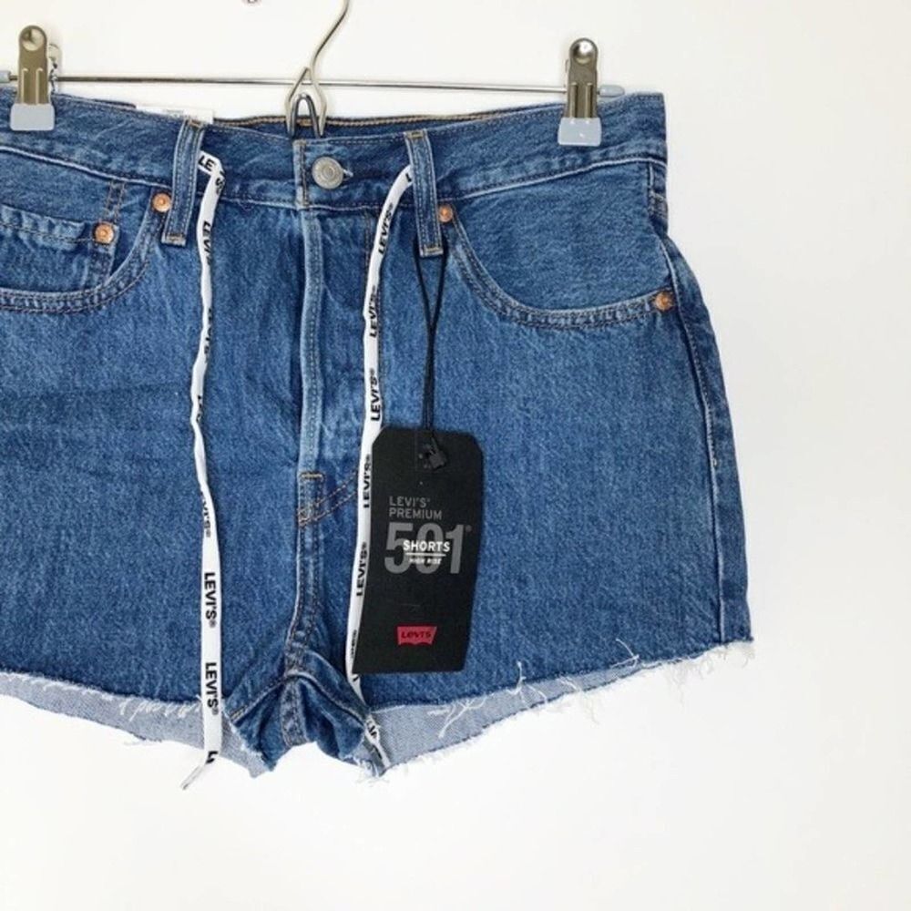 LEVI'S 501 High Rise Logo Drawstring Shorts  - Picture 2 of 7